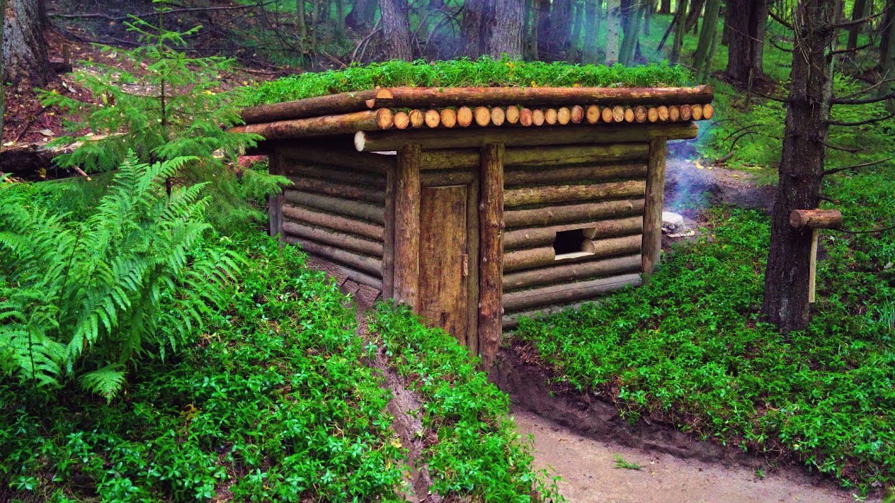 Building a Natural Bushcraft Shelter from START to FINISH in the Wild, Landscaping, Bushcraft skills img